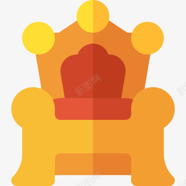 王座皇室6扁平图标图标