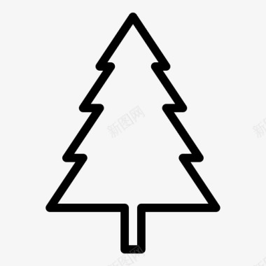 冷杉圣诞树冷杉冬季图标图标