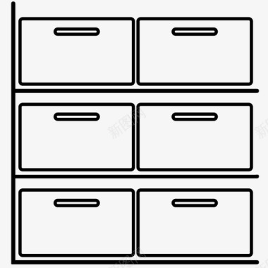 物流模版储存架箱子物流图标图标