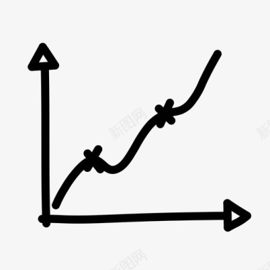 墙绘涂鸦涂鸦趋势图分析计算图标图标