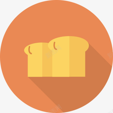 面包食品和饮料22圆形图标图标