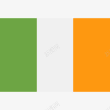 国家爱尔兰长方形国家简单旗帜图标图标