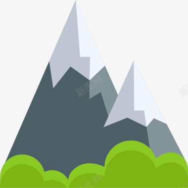 形状和符号山旅行地点表情符号2平坦图标图标