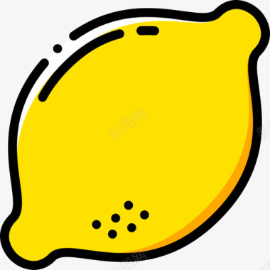 3d柠檬美食3黄色图标图标