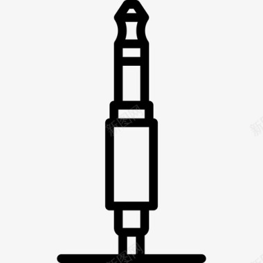 矢量连接器插孔连接器连接器电缆2线性图标图标