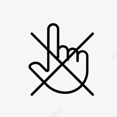 禁止触摸手指手势图标图标