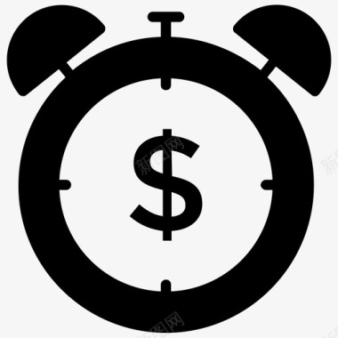 金钱时间就是金钱时间重要性时间管理图标图标