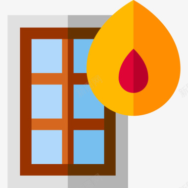 常用消防标识消防9号公寓窗户图标图标