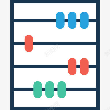 珠心算算盘算盘金融银行线颜色图标图标