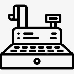 收银箱现金箱收银机支票图标高清图片