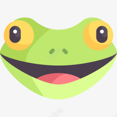 青蛙动物与自然扁平图标图标