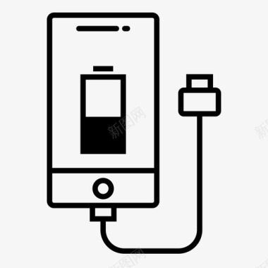 电池智能手机充电电池充电图标图标