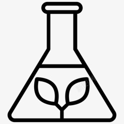 生态实验生态科学erlenmeyer烧瓶实验室设备图标高清图片