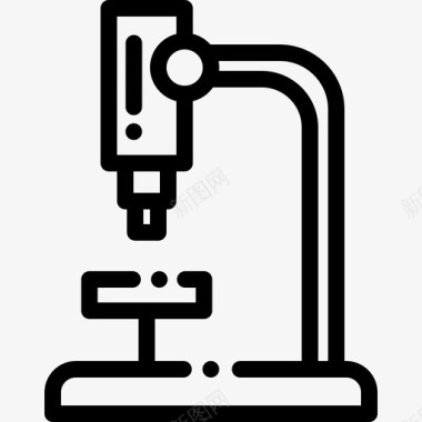 显微镜免抠素材显微镜研究科学5线性图标图标