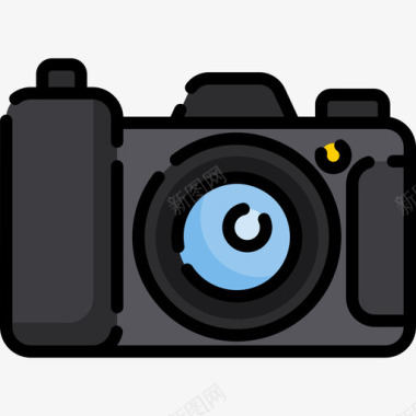 相机创意工具7线性颜色图标图标
