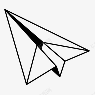 纸飞机折叠纸折纸图标图标