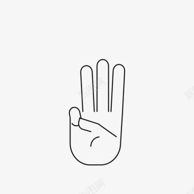 数字免扣图片三数量手指图标图标