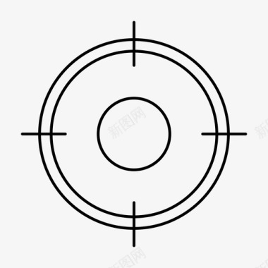 狙击手射击目标聚焦目标十字准星图标图标