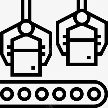 仓库仓库工业过程5线性图标图标