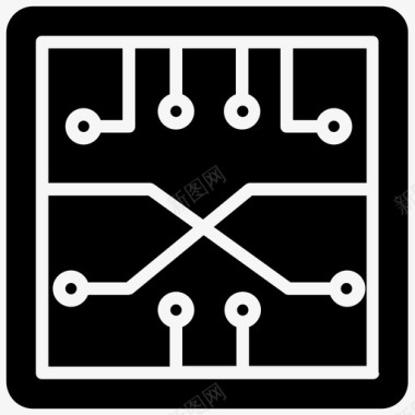 高精芯片信息技术电路板计算机科学图标图标
