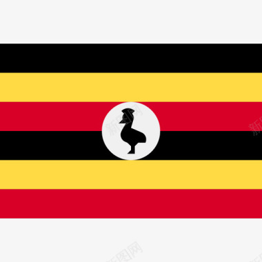 国家乌干达长方形国家简旗图标图标