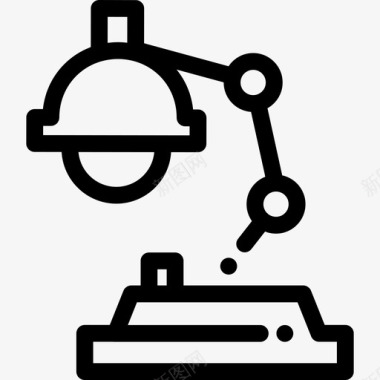 树苗台灯台灯喷漆工具5线性图标图标