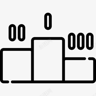 颁奖奖台领奖台足球2队直线型图标图标