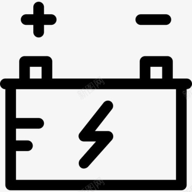 电池科技6线性图标图标