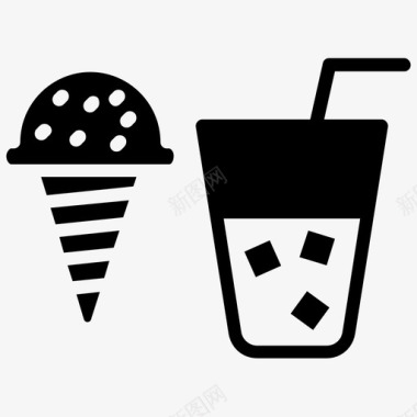 零食时间冷饮冰淇淋图标图标