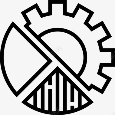 齿轮工业过程5线性图标图标