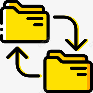 黄色躺椅文件夹文件和文件夹12黄色图标图标