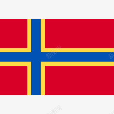 简单小鸟奥克尼群岛长方形的国家简单的旗帜图标图标