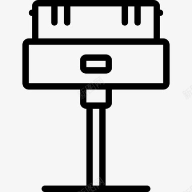 矢量连接器插头连接器电缆2线性图标图标