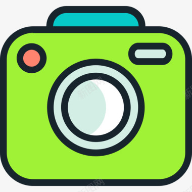 大理石摄影照相机摄影11线性彩色图标图标