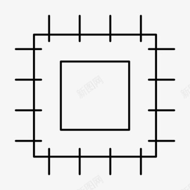 处理器芯片中央处理器计算机图标图标