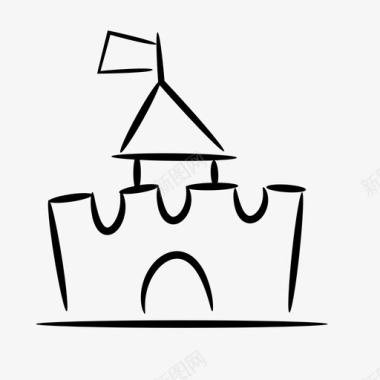 城堡城堡建筑古堡图标图标