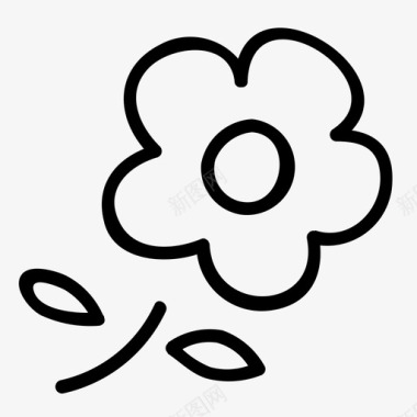 花雏菊手绘图标图标