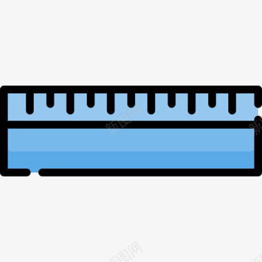 线条小学生尺子创意工具7线条颜色图标图标