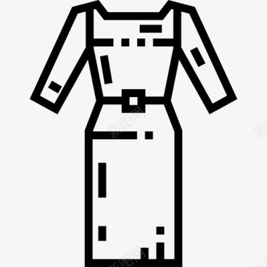 连衣裙秋装4直线型图标图标