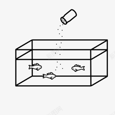 餐盘食物喂鱼水族馆食物图标图标
