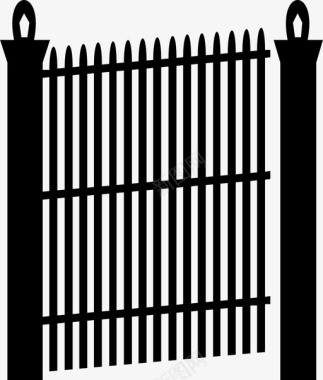 篱笆花园栏杆图标图标