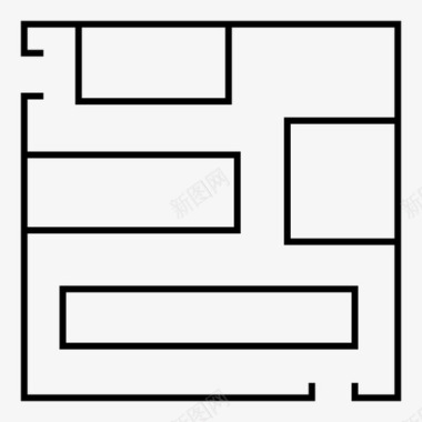 运营方案咨询材料迷宫图标图标