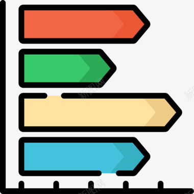 信息条状图条形图信息图6线颜色图标图标