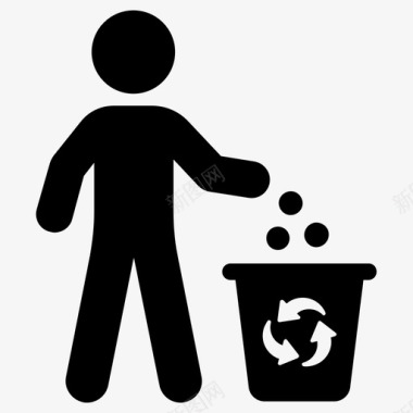 回收垃圾箱可回收图标图标