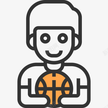 创意篮球运动员篮球运动员篮球9黄影图标图标