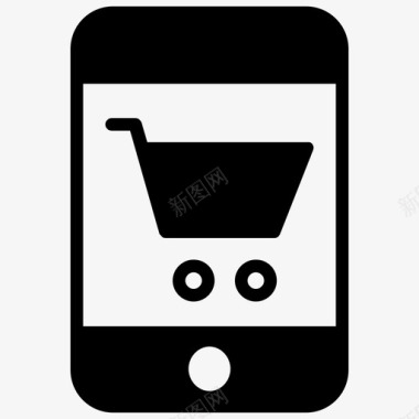 移动商务手机电子购物图标图标