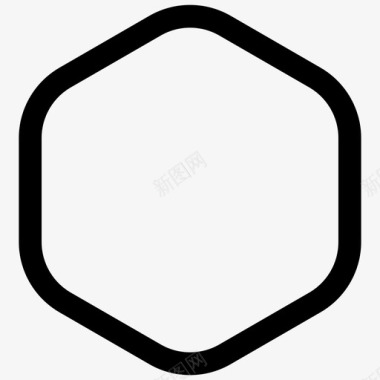 轮廓六边形圆角轮廓矩形圆角轮廓几何图形图标图标
