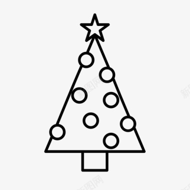 圣诞节图片圣诞树新年星星图标图标