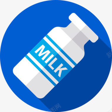 牛奶制造者牛奶食品车平板图标图标