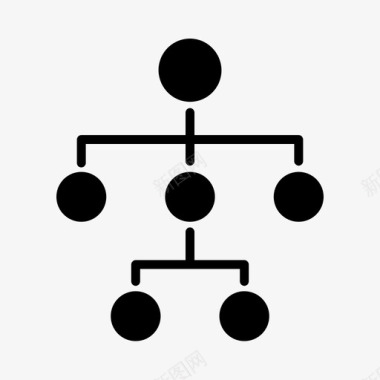 黑毛狗图表图表层次结构计划图标图标